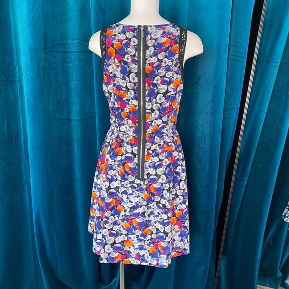 Kensie Color Pops Lace-Inset Dress Indigo Combo - Picture 12 of 14